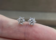 Radiant Spark 14K White Gold Six-Prong Lab-Grown Diamond Studs 1.022 CTW