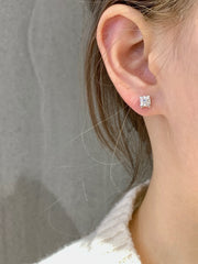 Classic 14K White Gold Lab-Grown Diamond Bullhead Stud Earrings – 1.00 CTW