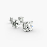 Elegant Cushion Cut Custom Diamond Stud Earrings Setting in 14K Gold – D–E Color, VS1–VVS2 Clarity (0.50–4.00 CTW)
