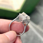 10 Carat Pear-Shaped Lab Created Diamond Ring – D-E Color, VS1-VVS2 in 14K White gold