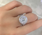 Stunning 8 Ct Round Lab Created Diamond Ring – D-E Color, VS1-VVS2 in 14K White Gold