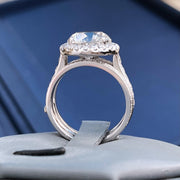 Stunning 8 Ct Round Lab Created Diamond Ring – D-E Color, VS1-VVS2 in 14K White Gold