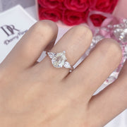 Elegant 2 Carat Pear-Cut Diamond Ring – D-E Color, VS1-VVS2 Clarity in 14k Gold