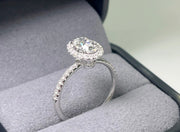 Classic Oval Shaped 1.5 CT Lab Created Diamond Ring in 14k White Gold D-E VS1-VVS2