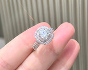 Elegant 3 Carat Round Diamond Ring with Band – D-E Color, VS1-VVS2 Clarity