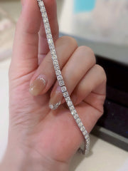 Elegant Round Cut 14K White Gold Lab-Grown Diamond Tennis Bracelet – 8.28ct