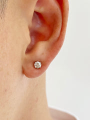 14K White Gold Lab-Grown Diamond Single Stud Earring – 0.15, 0.30 & 0.50 CTW