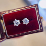 Lab-Grown Diamond Stud Earrings 1.46 CTW D-E VS1/VVS2 14K White Gold Six-Prong