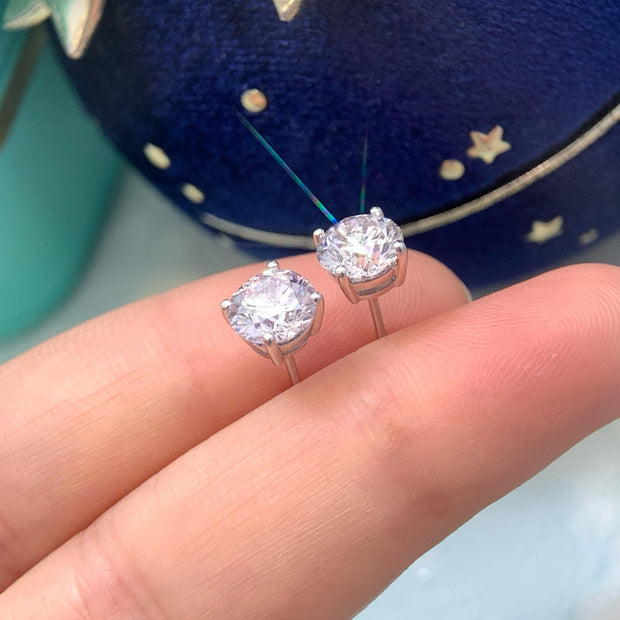 2.02 CTW Lab-Grown Diamond Stud Earrings 14K White Gold DE VVS2