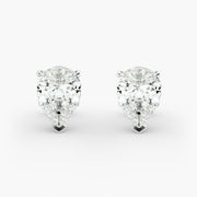 Elegant Pear-Shaped Custom Diamond Stud Earring Settings in 0.50-4.00 TCW 14K Gold – D–E Color, VS1–VVS2 Clarity