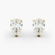 Elegant Pear-Shaped Custom Diamond Stud Earring Settings in 0.50-4.00 TCW 14K Gold – D–E Color, VS1–VVS2 Clarity