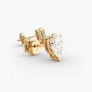 Elegant Pear-Shaped Custom Diamond Stud Earring Settings in 0.50-4.00 TCW 14K Gold – D–E Color, VS1–VVS2 Clarity