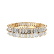 Emerald Cut 1.00 CT Lab-Grown Diamond Eternity Wedding Band in 14K Gold | D Color VVS2