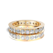 1.00 CTW Round Lab-Grown Diamond Eternity Band in 14K Gold | D Color VVS2 | Channel Set