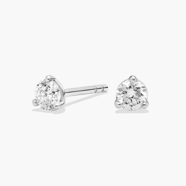 Timeless 14K Gold Martini-Set Round Lab Diamond Stud Earrings – D–E Color, VS1–VVS2 Clarity in 14k Gold