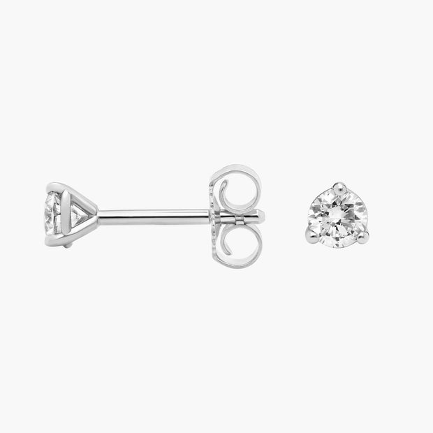 Timeless 14K Gold Martini-Set Round Lab Diamond Stud Earrings – D–E Color, VS1–VVS2 Clarity in 14k Gold