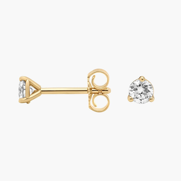 Timeless 14K Gold Martini-Set Round Lab Diamond Stud Earrings – D–E Color, VS1–VVS2 Clarity in 14k Gold
