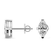 1.00 CTW Lab-Grown Marquise Diamond Stud Earrings in 14K White Gold