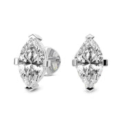 1.00 CTW Lab-Grown Marquise Diamond Stud Earrings in 14K White Gold