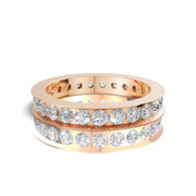 1.00 CTW Round Lab-Grown Diamond Eternity Band in 14K Gold | D Color VVS2 | Channel Set