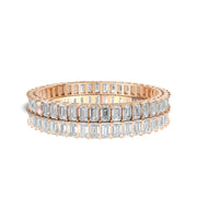 Emerald Cut 1.00 CT Lab-Grown Diamond Eternity Wedding Band in 14K Gold | D Color VVS2