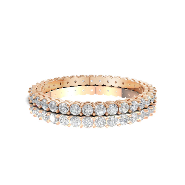 1.00 Carat Round Cut Diamond Ring in 14K Gold – D–E Color, VS1–VVS2 Clarity