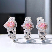 Delicate Pear Pink Lab Grown Diamond Ring 1.01 CTW 14K White Gold