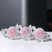 Delicate Pear Pink Lab Grown Diamond Ring 1.01 CTW 14K White Gold