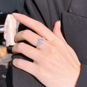 Delicate Pear Pink Lab Grown Diamond Ring 1.01 CTW 14K White Gold