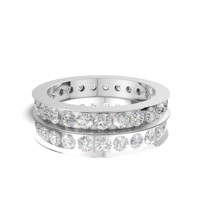 1.00 CTW Round Lab-Grown Diamond Eternity Band in 14K Gold | D Color VVS2 | Channel Set