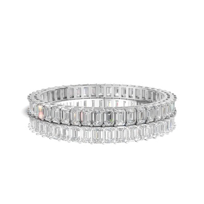 Emerald Cut 1.00 CT Lab-Grown Diamond Eternity Wedding Band in 14K Gold | D Color VVS2