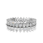 Pear-Shaped 1.00 CT Lab-Grown Diamond Wedding Band in 14K Gold | D-E Color VS1-VVS2 Clarity
