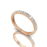 Emerald Cut 1.00 CT Lab-Grown Diamond Eternity Wedding Band in 14K Gold | D Color VVS2