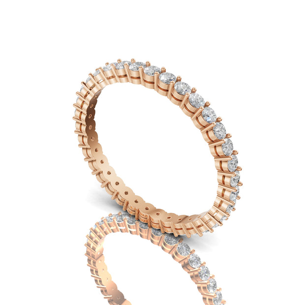 1.00 Carat Round Cut Diamond Ring in 14K Gold – D–E Color, VS1–VVS2 Clarity