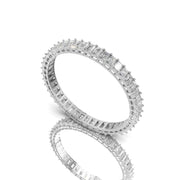 Emerald Cut 1.00 CT Lab-Grown Diamond Eternity Wedding Band in 14K Gold | D Color VVS2