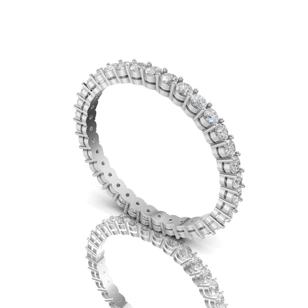1.00 Carat Round Cut Diamond Ring in 14K Gold – D–E Color, VS1–VVS2 Clarity