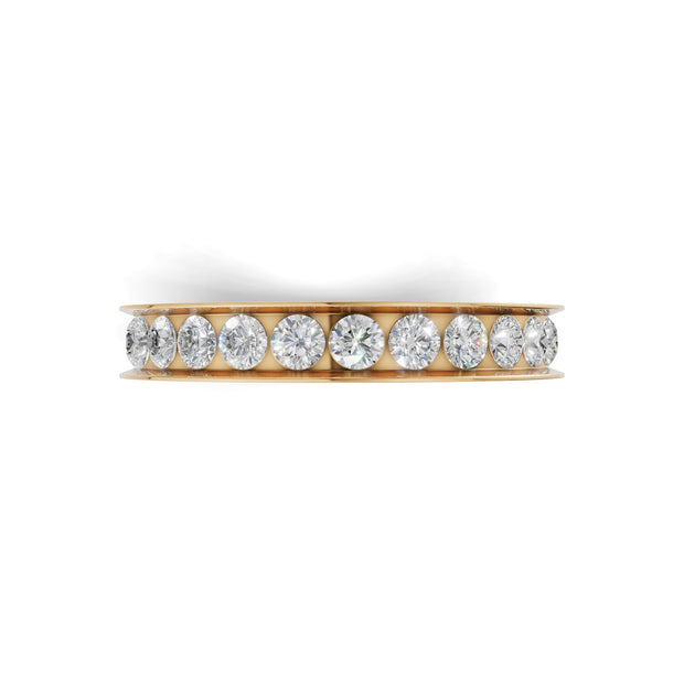 1.00 CTW Round Lab-Grown Diamond Eternity Band in 14K Gold | D Color VVS2 | Channel Set