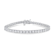 Round 3MM Lab Grown Diamond Tennis Bracelet in 14K Yellow Gold – D Color, VVS2 Clarity, 7.25 Inch