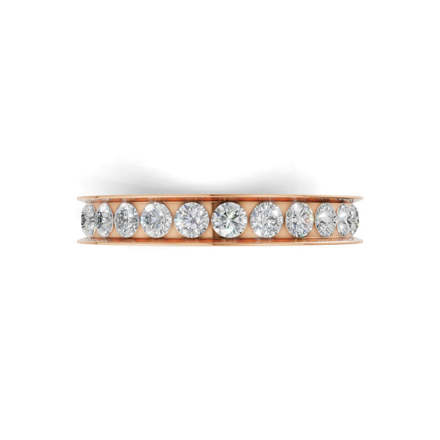 1.00 CTW Round Lab-Grown Diamond Eternity Band in 14K Gold | D Color VVS2 | Channel Set