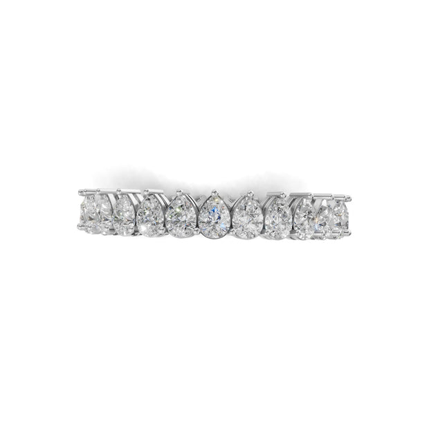 Pear-Shaped 1.00 CT Lab-Grown Diamond Wedding Band in 14K Gold | D-E Color VS1-VVS2 Clarity