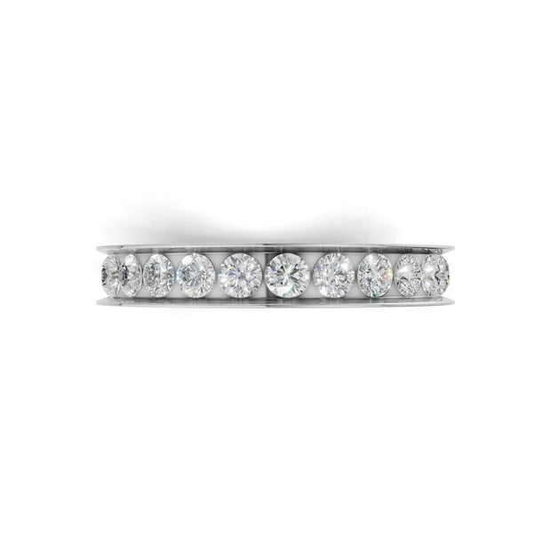1.00 CTW Round Lab-Grown Diamond Eternity Band in 14K Gold | D Color VVS2 | Channel Set