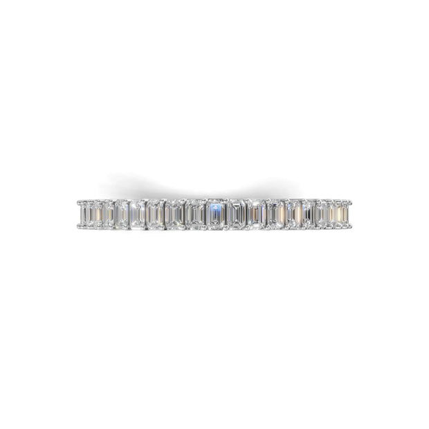 Emerald Cut 1.00 CT Lab-Grown Diamond Eternity Wedding Band in 14K Gold | D Color VVS2