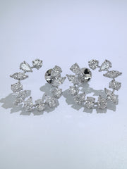 3.00 CT Multi-Shape Lab-Grown Diamond Earrings in 14K White Gold