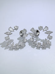 3.00 CT Multi-Shape Lab-Grown Diamond Earrings in 14K White Gold