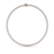 25ct Oval Cut Lab Grown Tennis Necklace