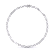 25ct Oval Cut Lab Grown Tennis Necklace