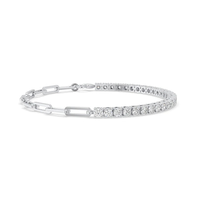 2.50ct Round Diamond Tennis Link Bracelet