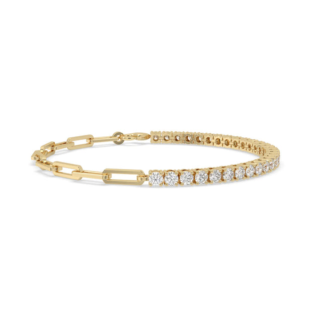 2.50ct Round Diamond Tennis Link Bracelet