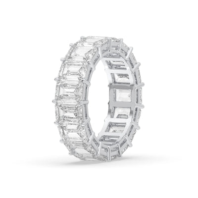 Emerald Eternity Diamond Ring - 6ct