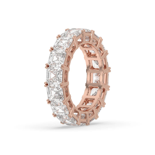 Asscher Eternity Diamond Ring - 6ct